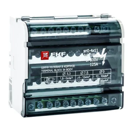 Шина нулевая в корпусе 4х11 (кросс-модуль) 3L+PEN EKF PROxima