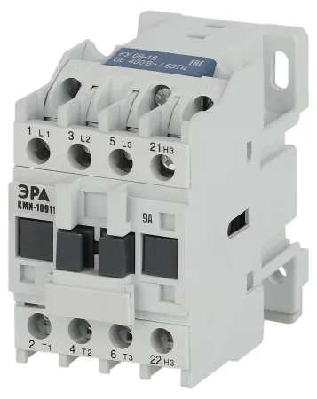Контактор малогабаритный ККМ (КМИ) 18А 400В/АС3 1NC KKM11-018-400-01-E ЭРА PRO