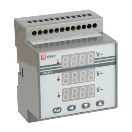 Вольтметр VD-G31 цифровой на DIN трехфазный кл. точн. 0,5 EKF PROxima