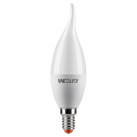 Лампа светодиодная LED-smd 7,5Вт=70Вт Е14 свеча на ветру холодная 4000K 625Лм Wolta