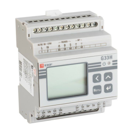 Многофункциональный измерительный прибор G33H и ЖК дисплеем на DIN-рейку EKF