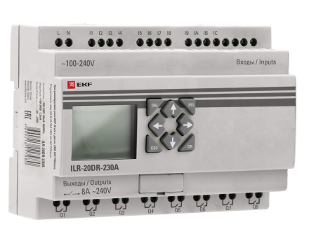 Реле программируемое с дисплеем 20 в/в 230В релейный выход PRO-Relay EKF PROxima